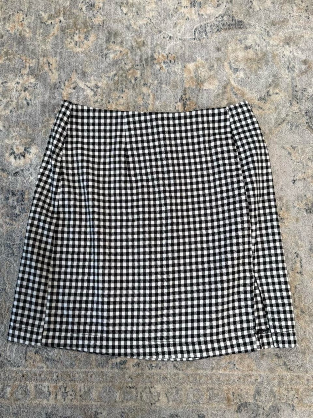 Black and White Gingham Women's Skirt